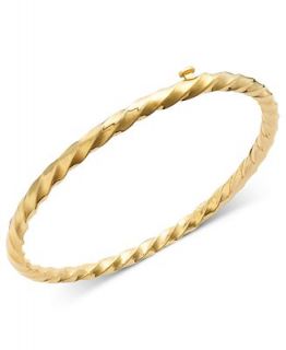 Childrens 14k Gold Bracelet, Twisted Bangle   Bracelets   Jewelry & Watches