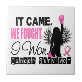 Survivor 22 Breast Cancer Ceramic Tile