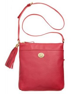 Tommy Hilfiger Handbag, Tassel Turnlock Leather Crossbody   Handbags & Accessories
