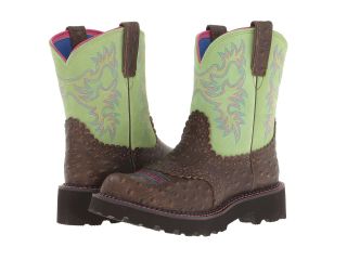 Ariat Fatbaby Distressed Ostrich Print/Lime