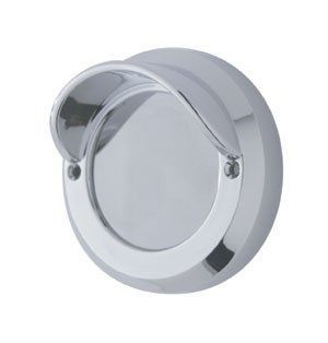 Round Chrome Visor Bezel / Covers 2" LED Side Marker Light / Chrome Mirror Lens Automotive
