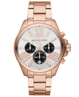 Michael Kors Womens Chronograph Wren Rose Gold Tone Stainless Steel Bracelet Watch 42mm MK5712   Watches   Jewelry & Watches
