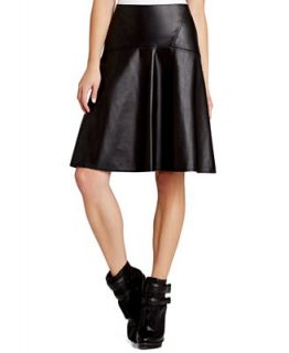 BCBGMAXAZRIA Skirt, Faux Leather A Line   Skirts   Women