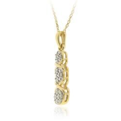 DB Designs 10k Gold 1/10ct TDW Diamond XO Journey Necklace (I J, I2 I3) DB Designs Diamond Necklaces