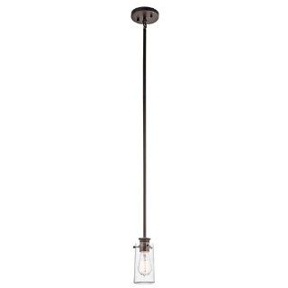 43060OZ Braelyn 1LT Mini Pendant, Olde Bronze Finish with Clear Seedy Glass   Ceiling Pendant Fixtures  