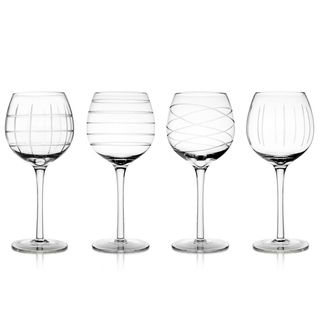Fifth Avenue Crystal Medallion 13 ounce Goblets (Set of 4) Fifth Avenue Crystal Wine Glasses