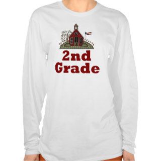 Schoolhouse 2nd Grade Teacher T shirt