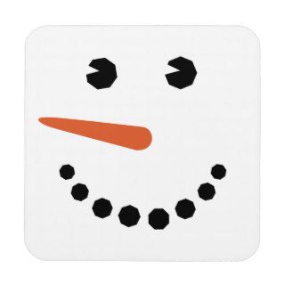 Funny Snowman Face Coaster