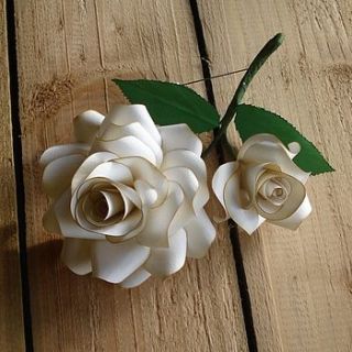 paper rose corsage by suzi mclaughlin