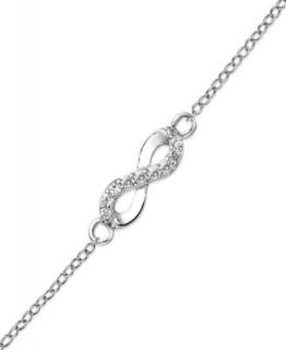 14k White Gold Anklet, Faceted Chain Anklet   Bracelets   Jewelry & Watches