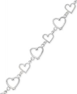 Giani Bernini Sterling Silver Bracelet, Open Link Heart   Bracelets   Jewelry & Watches
