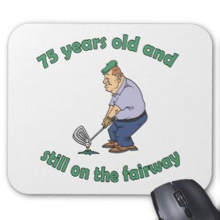 75th Birthday Golfer Gag Gift Mousepad