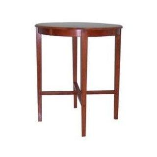 Round Solid Top Pub Table with Shaker Style Legs in Cherry Finish   Dining Tables