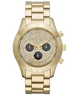 Michael Kors Mens Chronograph Layton Gold Tone Stainless Steel Bracelet Watch 44mm MK5830   Watches   Jewelry & Watches