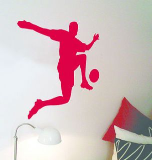 footballer wall art stickers by nutmeg