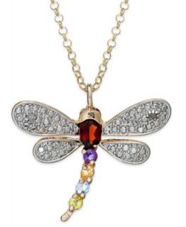 Kaleidoscope Sterling Silver Necklace, Dragonfly Pendant with Swarovski Elements   Necklaces   Jewelry & Watches