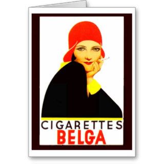 Cigarettes Belga Vintage Ad Card