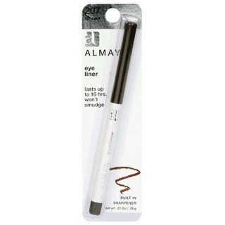 Almay Eyeliner with Built In Sharpener, Brown 207, 0.01 Ounce Packages (Pack of 2)  Eye Liners  Beauty