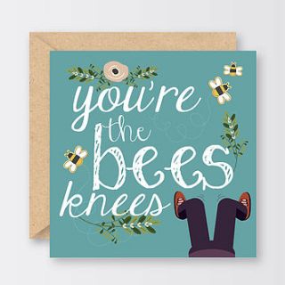 'you are the bees knees' valentine's card by the little bird press