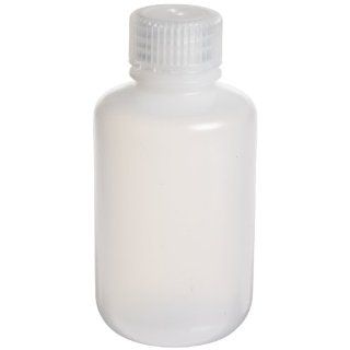 Nalgene HDPE Narrow Mouth Packaging Bottle, 125ml Capacity, 50mm O.D. ( Case of 500) Science Lab Bottles