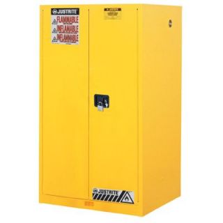 Justrite Yellow Safety Cabinets for Flammables   90 gal cabinet yellow
