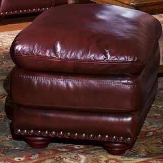 Leather Italia U.S.A. Aspen Leather Chair and Ottoman