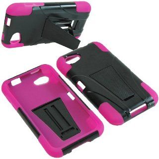 BW Armor Video Stand Protector Hard Shield Snap On Case for AT&T HTC First  Magenta Pink Cell Phones & Accessories