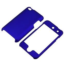 Snap on Dark Blue Rubber coated Case for Apple iPod touch 4th Gen Eforcity Cases & Holders
