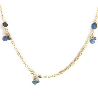 West Coast Jewelry Goldtone Blue Faux Stone Ball Cluster Necklace West Coast Jewelry Fashion Necklaces