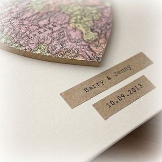 personalised small hearts wedding book by posh totty designs interiors