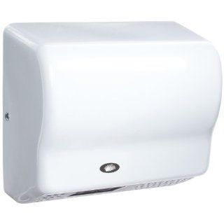 American Dryer Global GX3 M Steel Cover Automatic Hand Dryer, 208 240V, 1,500W Power, 50/60Hz, White Epoxy Finish