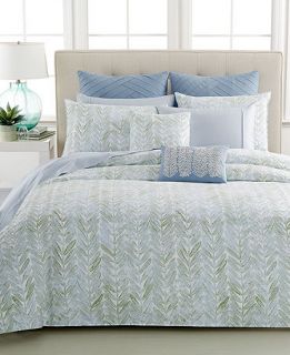 Barbara Barry Sea Leaves Queen Duvet Cover   Bedding Collections   Bed & Bath
