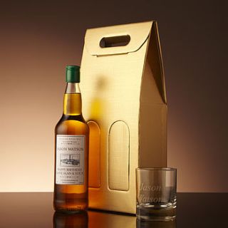 personalised whisky with engraved tumbler by intervino