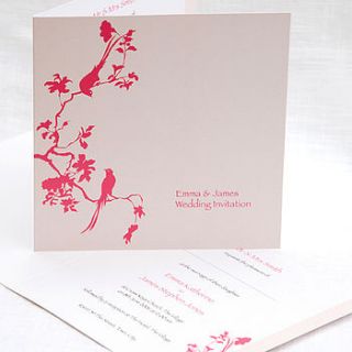 lovebirds wedding invitations by cherrygorgeous