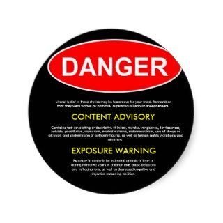 Bible Danger Sticker