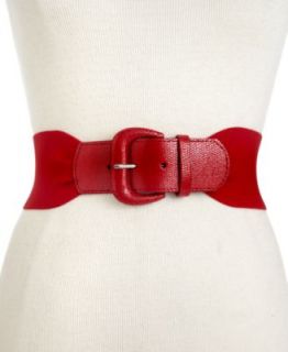 Calvin Klein Leather Tab Stretch Belt   Handbags & Accessories