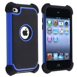 Black/ Blue Hybrid Armor Case for Apple iPod touch 4th Generation BasAcc Cases
