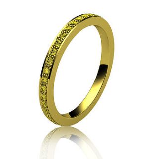 yellow sapphire full eternity ring by flawless jewellery