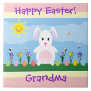 Easter Bunny Grandma Personalized Tile Decoration