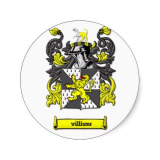 Williams Coat of Arms Round Sticker