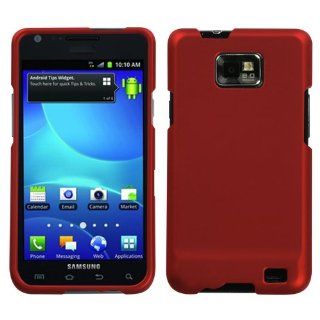 Asmyna SAMI777HPCSO202NP Titanium Premium Durable Rubberized Protective Case for Samsung Galaxy S II/SGH i777   1 Pack   Retail Packaging   Red Cell Phones & Accessories