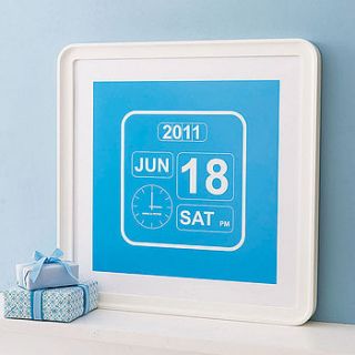 personalised special occasion clock poster by a piece of ltd