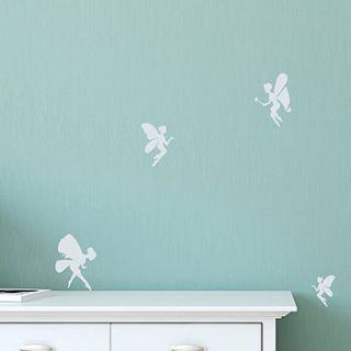 set of mini fairy wall stickers by leonora hammond