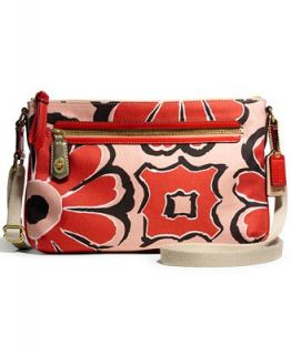 COACH POPPY EAST/WEST SWINGPACK IN FLORAL SCARF PRINT FABRIC   COACH   Handbags & Accessories