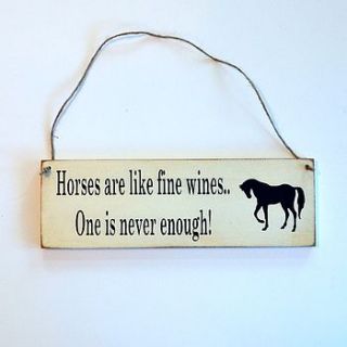 horse lovers signs by rose cottage