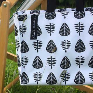 leaf pattern pvc shoulder bag by gail kelly designs
