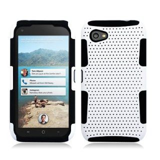 3 in 1 Bundle For HTC First APEX Mesh Dual  Layer Hard/Gel Hybrid Armor Case (White/Black)+ICE CLEAR Screen Protector Shield(Ultra Clear)+Touch Screen Stylus Cell Phones & Accessories