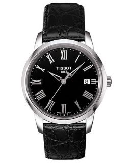 Tissot Watch, Mens Swiss Classic Dream Black Leather Strap 38mm T0334101605301   Watches   Jewelry & Watches