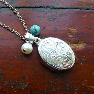 silver locket necklace by lime tree design