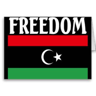 Libya Freedom Flag Cards